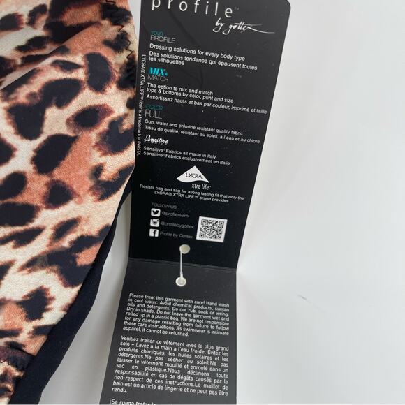 GOTTEX One Piece Swimsuit Leopard Wild Thing Printed Slimming Beach NWT Size 8 - Picture 9 of 15